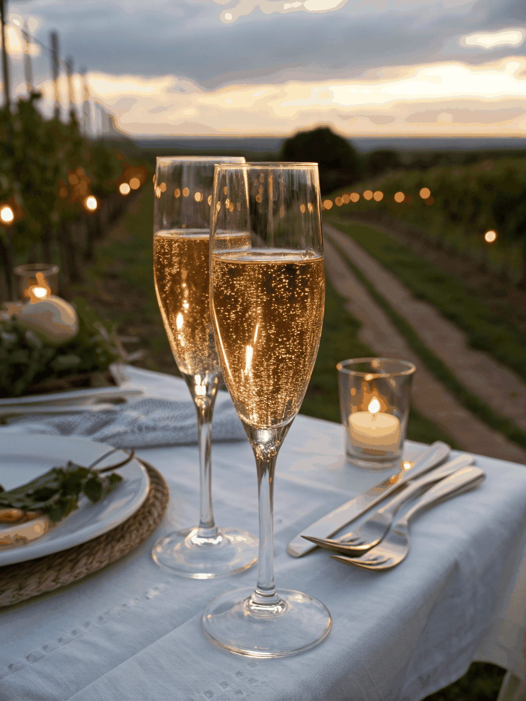 Champagne toast celebration