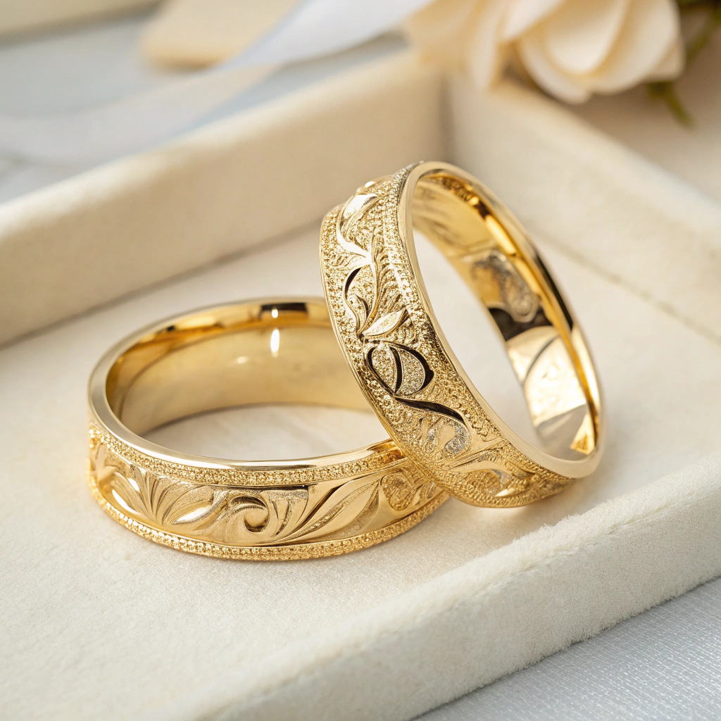Close up of wedding rings
